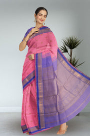 Flamingo Korvai Kanjivaram Silk Saree 10075626