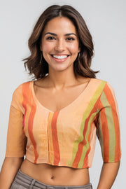 Orange Andhra Cotton Blouse10074427