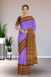 Purple Gadwal Kuttu Silk Saree 10075411