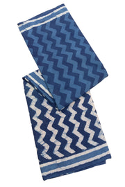 Indigo Blue Dyed Mulmul Cotton Saree 10075059