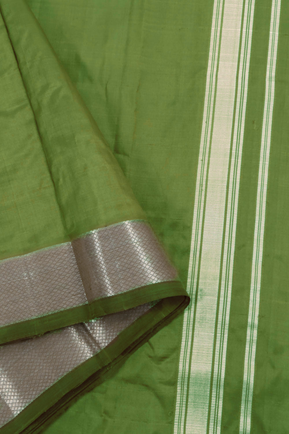 Olive Green Kanchipuram Silk 9x5 Dhoti 10059822