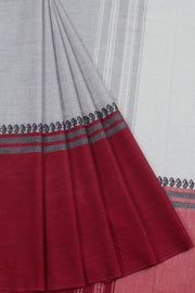 Grey Handloom Dhaniakhali Cotton Saree 10062568