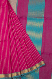 Pink Handloom Maheswari Silk Cotton Saree - Avishya