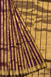 Violet Handloom Maheshwari Silk Cotton Saree - Avishya