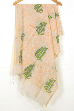 Offwhite Handloom Maheshwari Silk Cotton Dupatta 10062940