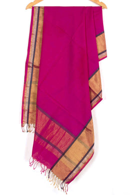 Pink Handloom Maheshwari Silk Cotton Dupatta 10062945