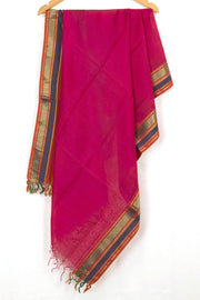Pink Handloom Maheshwari Silk Cotton Dupatta 10062947
