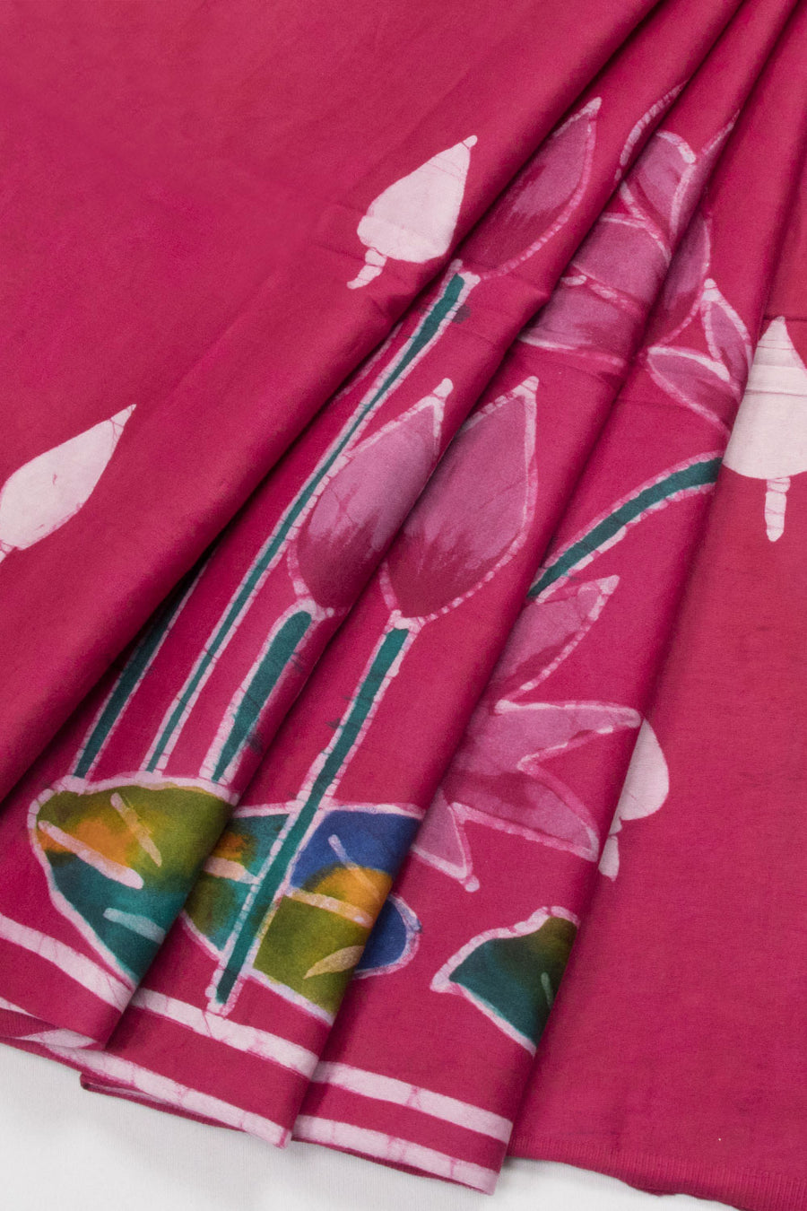 Pink Batik Printed Cotton Blouse Material 10062995
