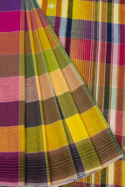 Multi Color Handloom Bhujodi Kala Cotton Saree 10063046