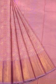 Blush Pink Pure Zari Kanjivaram Silk Saree 10063055