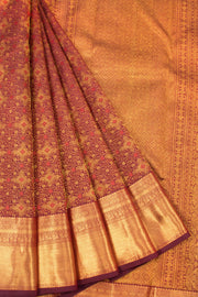 Maroon Pure Zari Bridal Kanjivaram Silk Saree 10063066
