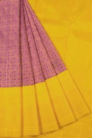 Byzantine Purple Pure Zari Korvai Kanjivaram Silk Saree 10063072