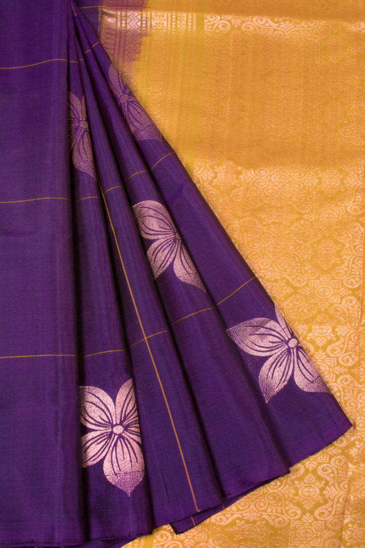 Berry Purple Handloom Kanjivaram Soft Silk Saree 10063249