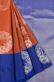 Chestnut Brown Handloom Kanjivaram Soft Silk Saree 10063256