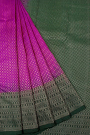 Megenta Handloom Kanjivaram Soft Silk Saree 10063265