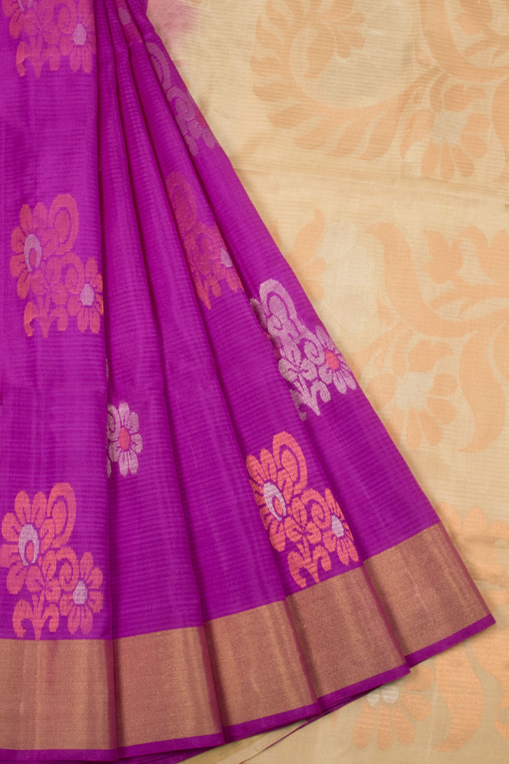 Violet Handloom Kanjivaram Soft Silk Saree 10063291
