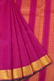 Dark Hot Pink Pure Zari  Kanjivaram Silk Saree 10063313