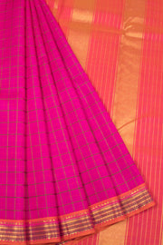 Magenta Pure Zari Kanjivaram Silk Saree 10063371