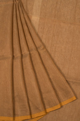 Coffee Brown Handloom Bengal Tant Cotton Saree - Avishya