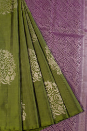 Fern Green Kanjivaram Soft Silk Saree - Avishya