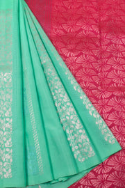 Blue Handloom Kanjivaram Soft Silk Saree