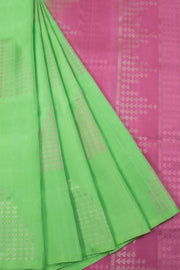 Green Handloom Kanjivaram Soft Silk Saree
