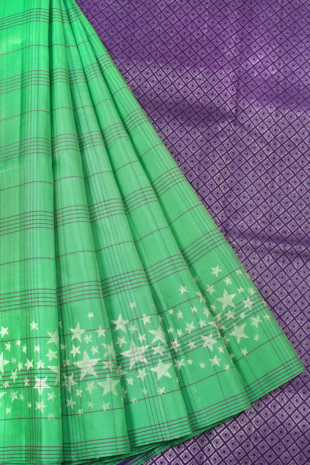 Green Handloom Kanjivaram Soft Silk Saree 10063777