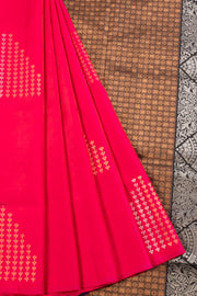 Hot Red Kanjivaram Soft Silk Saree-Avishya