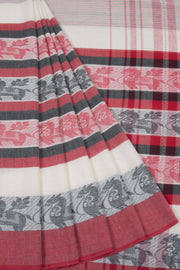 Offwhite Handloom Dhaniakhali Cotton Saree 10063791