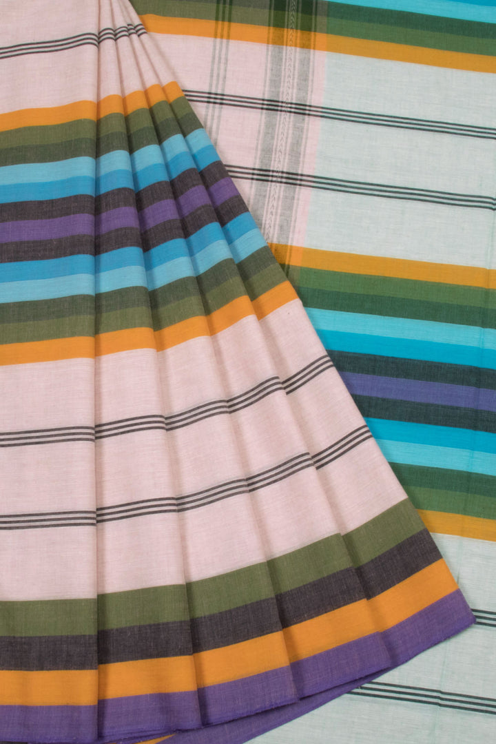 Multi Colour Handloom Dhaniakhali Cotton Saree 10063803