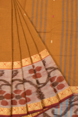 Copper Brown Handloom Dhaniakhali Cotton Saree 10063816