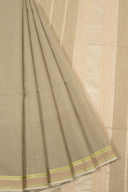 Beige Handloom Maheshwari Silk Cotton Saree - Avishya