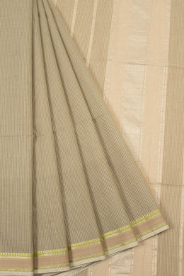 Beige Handloom Maheshwari Silk Cotton Saree - Avishya