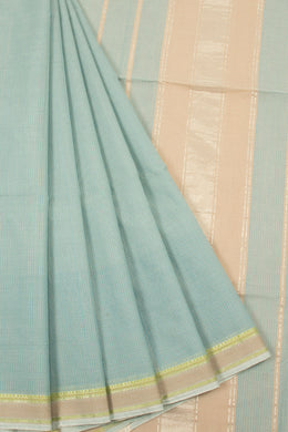 Blue Handloom Maheshwari Silk Cotton Saree - Avishya
