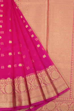 Pink Banarasi Organza Saree 10063845