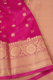 Pink Banarasi Organza Saree 10063845