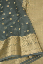 Grey Banarasi Organza Viscose Saree - Avishya 