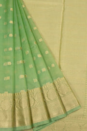 Green Banarasi Organza Saree 10063850