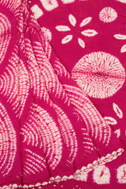 Red Handwoven Bandhani Modal Saree - Avishya