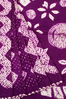 Violet Handwoven Bandhani Modal Saree 10063907