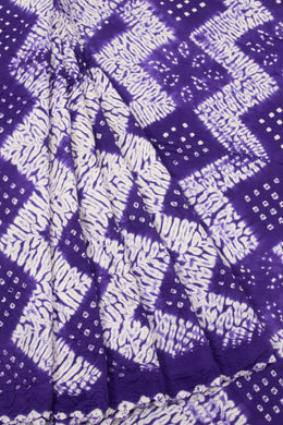 Purple Handwoven Bandhani Modal Saree 10063909