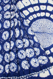 Blue Handwoven Bandhani Modal Saree  10063913