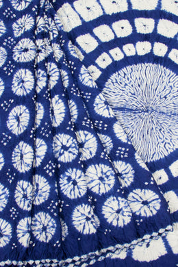 Blue Handwoven Bandhani Modal Saree  10063913