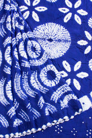 Blue Handcrafted Bandhani Cotton Saree - Avishya