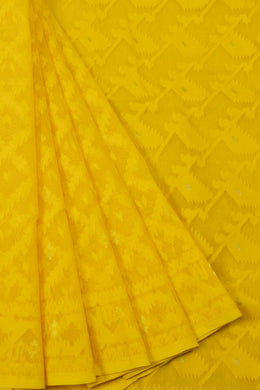 Yellow Handloom Jamdani Style Jamdani Cotton Saree 10064008
