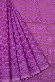 Purple Handloom Jamdani Style Jamdani Cotton Saree 10064010