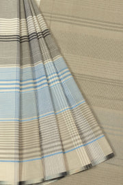 Off white Handloom Maheswari Silk Cotton Saree- Avishya