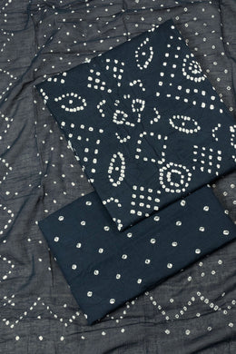 Black Bandhani Salwar Suit Material - Avishya