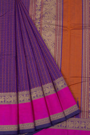 Violet Handloom Kanchi Cotton Saree 10064198