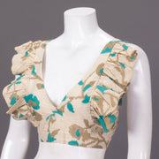 Beige Tussar Silk Blouse - Avishya